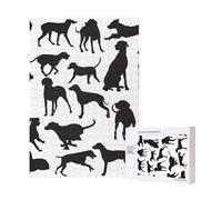 Weimaraner Dog Sketch,300 Pieces Wooden Jigsaw Family Game Jigsaw Puzzles for Adults Teens