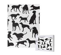 Weimaraner Dog Sketch,500 Pieces Wooden Jigsaw Family Game Jigsaw Puzzles for Adults Teens