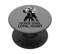 Weimaraner Love | Silver Soul Loyal Heart Dog PopSockets Adhesive PopGrip