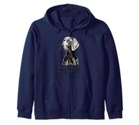 Weimaraner Love | Silver Soul Loyal Heart Dog Zip Hoodie