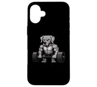 Weimaraner Weightlifting Bodybuilder Workout Gym Dog Lover Case for iPhone 16 Plus