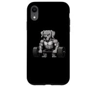 Weimaraner Weightlifting Bodybuilder Workout Gym Dog Lover Case for iPhone XR