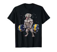Weimaraner Weightlifting Funny Deadlift Men Fitness Gym T-Shirt