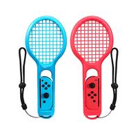 WeiMeet 1 Pair Tennis Rackets Grips for Nintendo Switch Joy-con Fit for Mario Tennis Aces