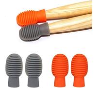 WeiMeet 4 Pieces Silicone Drum Mute Damper Drumstick Silent Practice Tips for Drum Practicing Beginners Professionals