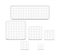 WeiMeet 6 Pieces Stamp Blocks Acrylic Clear Stamping Blocks Tools with Grid Lines for Scrapbooking Crafts Making