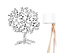 WEIMEIJIE Molecular Tree Wall Stickers for Bedrooms, Science, Atomic Science, School Wall Stickers for Boys and Girls' Rooms