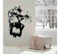 WEIMEIJIE Tiger wall Decal, Lion Abstract Animal Predator Head Window Decal, Cute Home Bedroom wall Art
