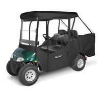 WEIMELL 4 Passenger Golf Cart Enclosure for EZGO RXV Short Roof 2+2 4-Seater Waterproof Windproof Driving Rain Cover 4-Sided Clear Windows Roll-up Door Black