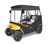 WEIMELL Golf Cart Enclosure 2 Passenger for EZGO TXT 2-Seater 57" Roof 600D 4-Sided Clear Windows Roll-up Door Black Waterproof Windproof Driving Rain Cover