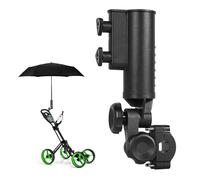 WEIMELL Windproof Heavy Duty Golf Push Cart Umbrella Holder | 180° Adjustable Sun Shade Stand Universal Umbrella Bracket Mount Kit Fits Stroller Bike Wheelchair Beach Chair