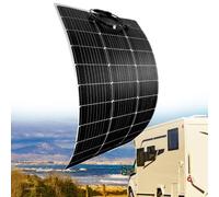 WEIMILOR Flexible Solar Panel 150W/200W/300W/400W/520W Monocrystalline Semi-Flexible Bendable Mono Off-Grid Charger for Marine RV Cabin Van Car Uneven Surfaces,150W