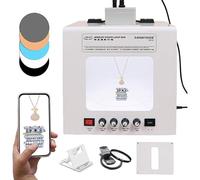 WEIMILOR Mini Photo Studio Tent Jewelry Light Box Kit, Portable Small Home Photography Studio Light Box Booth Shooting Tent with Speed-Adjustable Electric Turntable TB30
