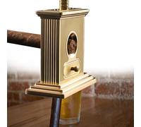 WEIMILOR Quad Table Cigar Cutter, Brushed Finish, 52 and 60 Ring Gauge Straight Cutters, Table top Guillotine Cigar Cutter w/Drawer for cuttings