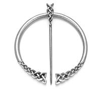 Weimoli 1PC Vintage Viking Brooch Pins Medieval Cloak Pin Clothes Fasteners Scarf Cloak Pin Classic Apron Buckle Clasp for Families and Friends(B)
