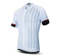 Weimostar Cycling Jersey Mens Bike Full Zipper Sportswear Breathable Quick Dry White Simplicity Size M