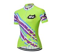 Weimostar Outdoor Cycling Jersey Women Clothing Sports Blouse Short Sleeve Bike T-shirts Top Outdoor Riding Jersey Bicycle Jacket Green Purple XXX-Large