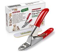 WeinaBingo Dog Cat Nail Clippers, Professional Pet Claw Trimmer, Dog Toes Cutter Grooming Tools with Nail File, Sharp Stainless Steel Blade, Ergonomic Handle for Small Medium Big Breeds Animals Pets