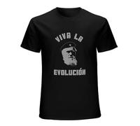 Weinafang Charles Darwin Viva La Evolucion Evolution Funny T-Shirt Mens Black M