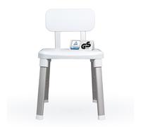 Weinberger Height Adjustable Shower Stool and Bath Stool | Shower Chair for Elderly | 150kg Max Load | Non-Slip Bathroom Seat for Seniors
