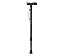 Weinberger Walking Stick with Light | Height Adjustable Walking Sticks 71.5-87cm | 100kg Max Load | Aluminum Hiking Cane for Men and Women | Walking Aid with Safety Alarm and Rubber Tip