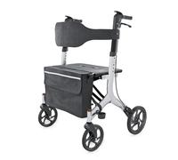 Weinberger XXL Rollator Walker with Seat | Bariatric Mobility Walker | Height Adjustable 91|101cm | 200kg Max Load | Heavy Duty Folding Zimmer Frame with Bag and Brakes