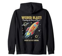 Weiner Blast Hot Dog Rocket Zip Hoodie