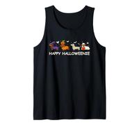 Weiner Dog Witch Happy Halloweenie Cute Halloween Dachshund Tank Top