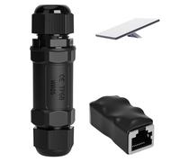 weini Starlink Mini Ethernet Adapter Kit, IP68 Waterproof RJ45 Coupler with Lightning Protection, PoE Support, Gray, 9.8 Feet Cable, for Network Extension and Repair