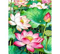 Weiniuniu 5D Diamond Art Painting Kits Water Lily DIY Full Drill Diamond Arts and Crafts Painting Pictures for Adults Canvas Painting by Numbers 40x50 cm