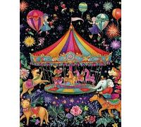Weiniuniu Cross Stitch Kits for Adults Carousel Animal 11CT Pre Printed Stamped Beginners Cross-Stitch Kit DIY Embroidery Kit Home Decor-50x70 cm