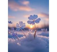Weiniuniu Cross Stitch Kits for Adults Lucky Four-Leaf Clover 11CT Pre Printed Stamped Beginners Cross-Stitch Kit DIY Embroidery Kit Home Decor-50X70 cm