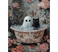 Weiniuniu Diamond Painting Kits for Adults Cute Kitten DIY Bead Crystal Rhinestone Craft Easy 5D Dimond Picture Art Home Wall Decorations 40x50cm