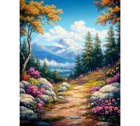 Weiniuniu Diamond Painting Kits for Adults Scenic Path DIY Bead Crystal Rhinestone Craft Easy 5D Dimond Picture Art Home Wall Decorations 40x50cm