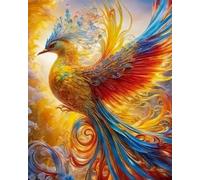 WeiniuniuDiamond Painting Kits for Adults Phoenix Bird DIY Bead Crystal Rhinestone Craft Easy 5D Dimond Picture Art Home Wall Decorations 40x50cm