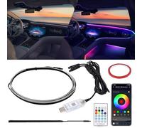 Weinsamkeit LED Interior Lighting, Acrylic Car RGB Ambient Lighting Strip with 165 LEDs, 3 Control Methods LED Atmosphere Light Interior Atmosphere Light USB Neon Light Music Light Strip for Car Home