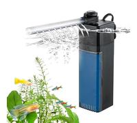 Weipro Internal Fish Tank Filter, Multi Filter Materials, 4W Adjustable Water Flow Submersible Aquarium Filter Pump for 40l ~ 80l Freshwater or 30l ~ 50l Saltwater Fish Tank, TE-200(250L/H)
