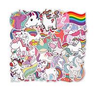Weiqiao® 50pcs Cute Unicorn Graffiti Vinyl Stickers for Children Car Luggage Motorcycle Bike Laptop Skateboards