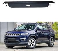 WEIQQI Car Retractable Cargo Cover Parcel Shelf for Jeep Compass 2017 2024, Waterproof Trunk Cover Security Shield Shade Rear Trunk Cover