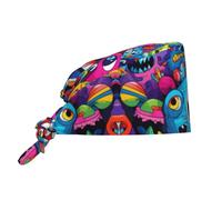 Weird Animals Pattern Work hat - Super Sweat-Absorbent and Quick-Drying Fabric + Adjustable Design Black