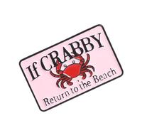 Weird Brooch Pin Alloy Metal for Casual Beach Look Funny Slogan Gifts Backpack Pin Funny Crabs Badge Badge