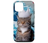 Weird Cat with Koi and Great Wave of Kanagawa Case for iPhone 12/12 Pro