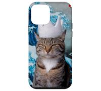 Weird Cat with Koi and Great Wave of Kanagawa Case for iPhone 12 mini