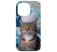Weird Cat with Koi and Great Wave of Kanagawa Case for iPhone 13 Pro