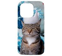 Weird Cat with Koi and Great Wave of Kanagawa Case for iPhone 15 Pro