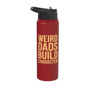 Weird Dads Build Character Stainless Steel Insulated Water Bottle