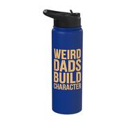 Weird Dads Build Character Stainless Steel Insulated Water Bottle