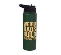 Weird Dads Build Character Stainless Steel Insulated Water Bottle