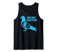 Weird Doctor Pigeon Realistic Human Heart Anatomy Blue Tank Top