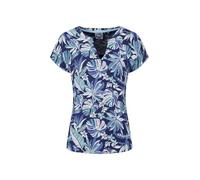 Weird Fish Alia Printed Jersey T-Shirt Blue Indigo Size 16